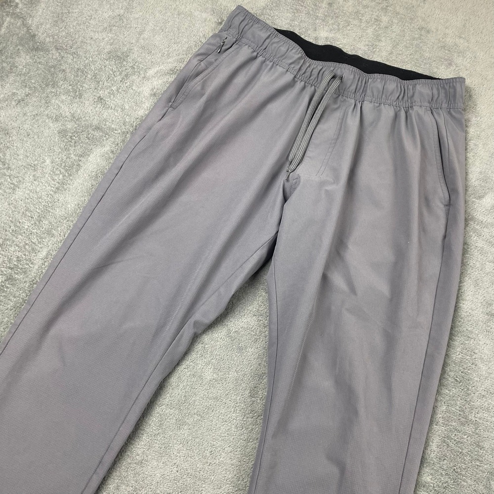 TravisMathew Men XL Jogger Grey Performance Stretch Micro Grid Pants